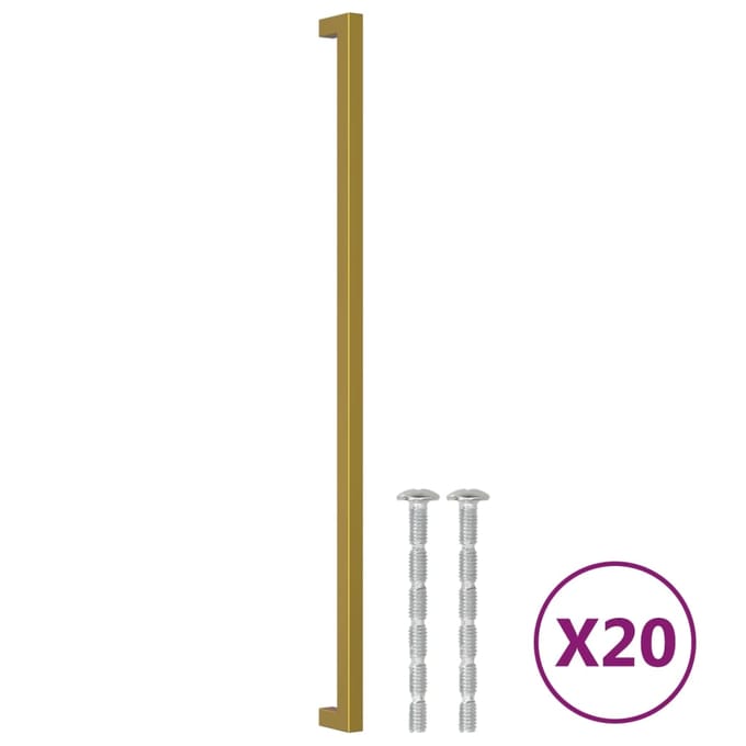 vidaXL - Handvatten - 20 - st - 480 - mm - roestvrij - staal - goudkleurig