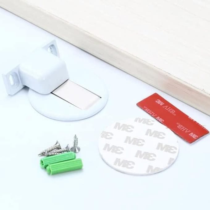 Deur Stopper - Deurhouder - Beschermt Muren - Zware Legering - Magnetisch - Zilver