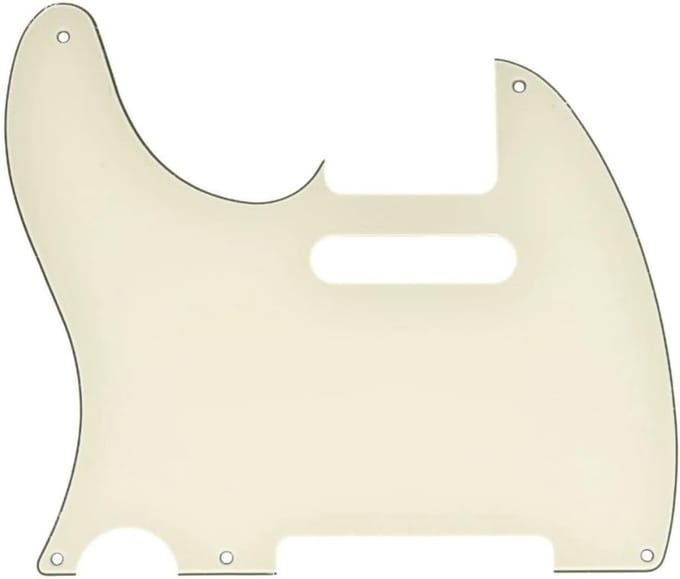 Vintage Telecaster Pickguard Scratch Plate voor USA/Mexicaanse Telecaster - Oud Witte 3-laags Plastic Bescherming