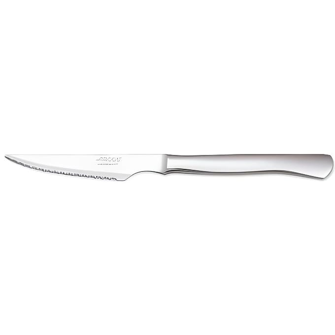 Couteau à Steak - Inox - Monobloc - Lame Crantée - Compatible Lave-Vaisselle - Confort Optimal