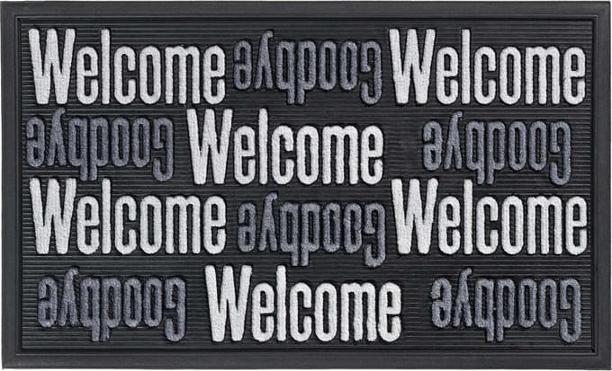 MD Entree - Deurmat - Schoonloopmat - Sorba - Welcome Goodbye - 45 x 75 cm