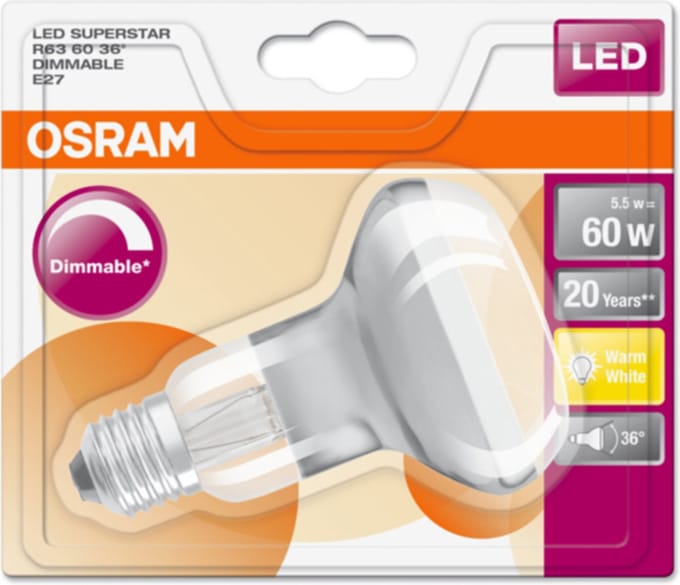 Osram ST R63 LED-lamp Warm wit 2700 K 4,5 W E27