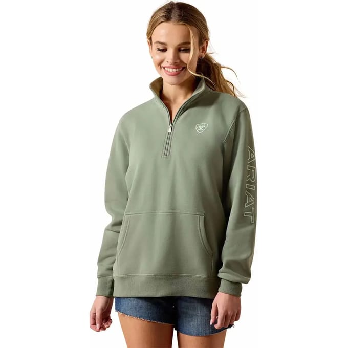 Dames sweatshirt met 1/2 rits Ariat Foundation