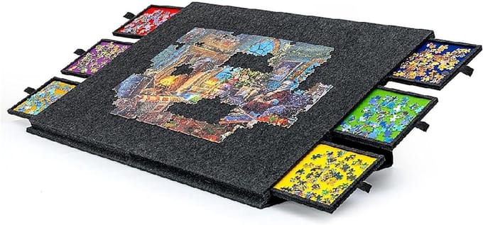 Puzzelbord - Puzzeltafel - Ontspannen Puzzelen - Verstelbare Helling - 104x78cm - Zwart