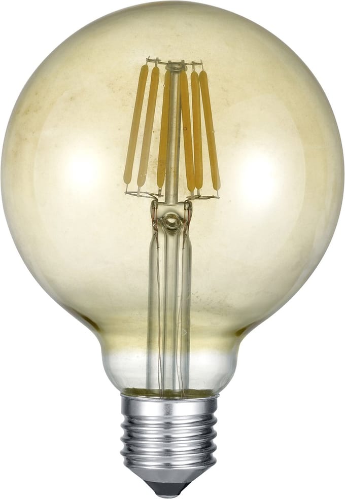 TRIO GLOBE - Lichtbronnen - Amber - incl. 1x E27 8 W - Dimbaar met schakelaar
