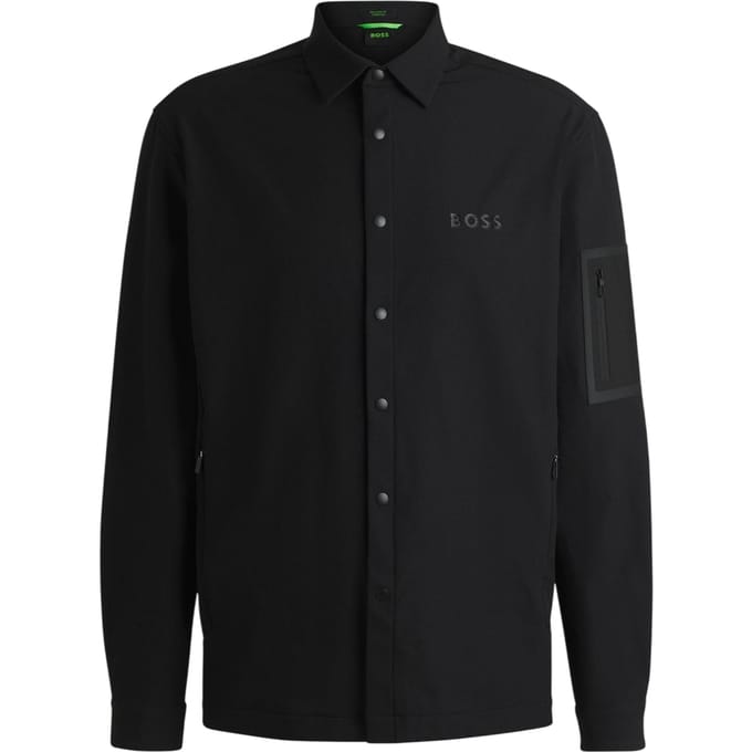 Boss Heren B Lite Snap Langsleeve Overhemd (Zwart)