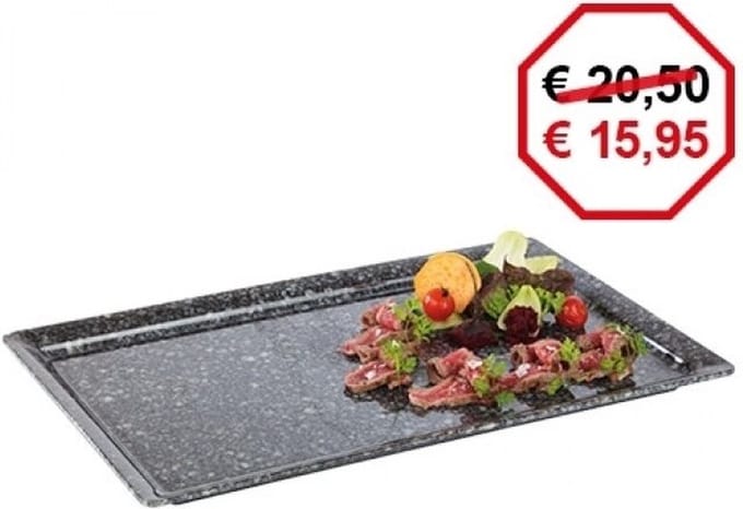Melamine gn plateau pure granit - 2/4gn