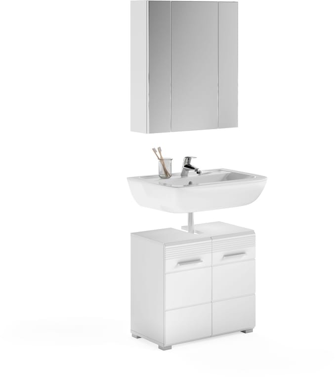 xonox.home badkamermeubel Linus wit imitatie 60x182x34 cm