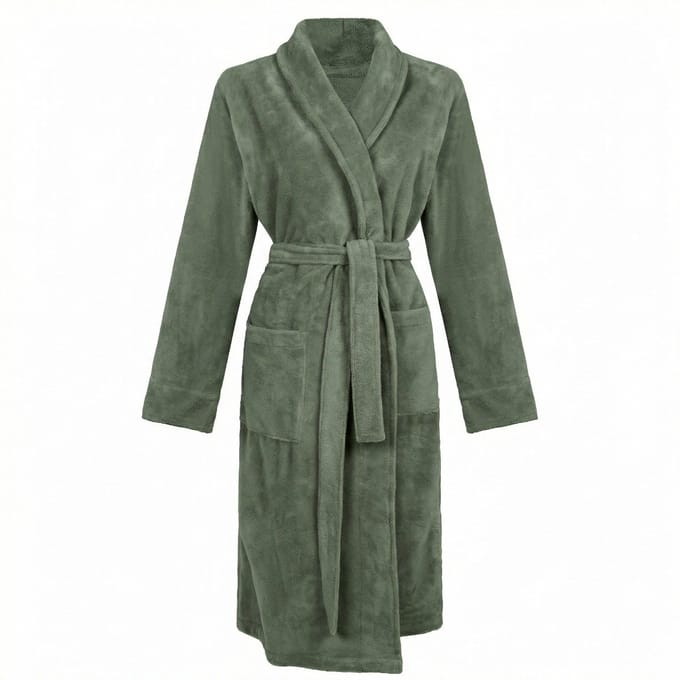 Linolux Cooper Unisex fleece badjas - Donkergroen - M