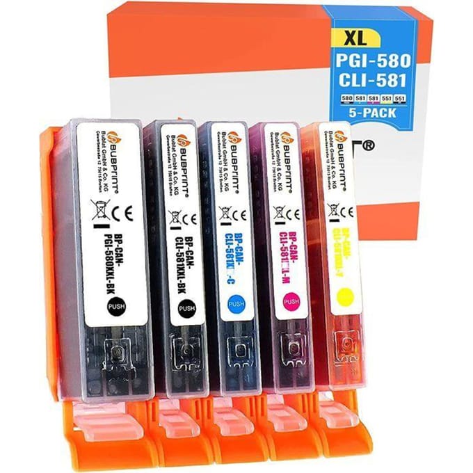 Inktcartridges - Canon - PGI-580/CLI-581 XL - Pak van 5 - Meerkleurig - Compatibel