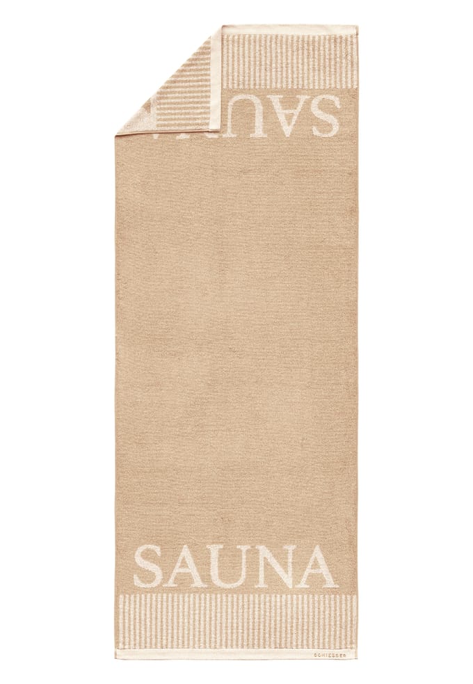 Saunahanddoek 75x200 zandkleur - SCHIESSER Home 75*200