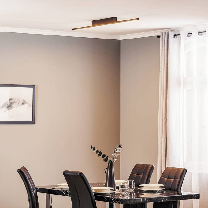 Quitani plafondlamp Tolu, zwart, 118 cm
