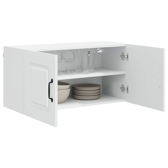 vidaXL - Vaatwasserpaneel - met - 2 - deuren - KALMAR - Wit - 80 - x - 31 - x - 40 - cm