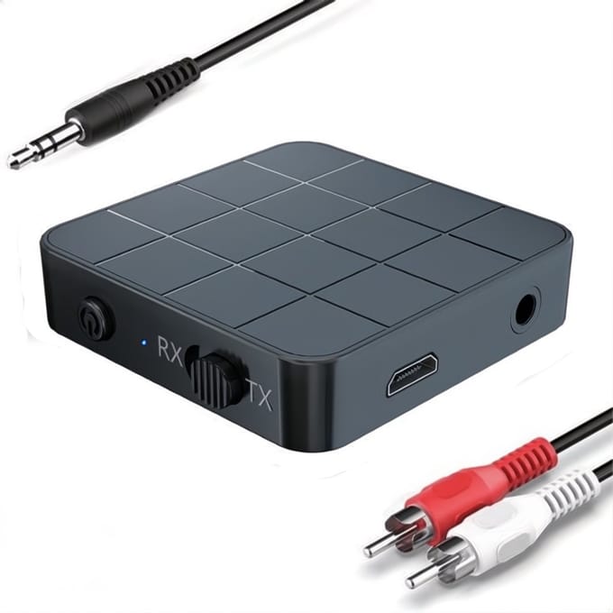 Kbstronics bluetooth transmitter & receiver 2 in 1 - Bluetooth 5.0 en bedraad 3,5 mm jack - Bluetooth Ontvanger - Bluetooth Zender - Bluetooth Transmitter - Bluetooth Receiver