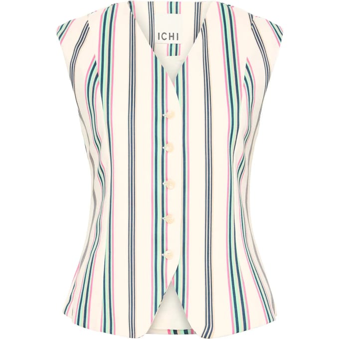 Dames kostuum gilet met print Ichi Kate