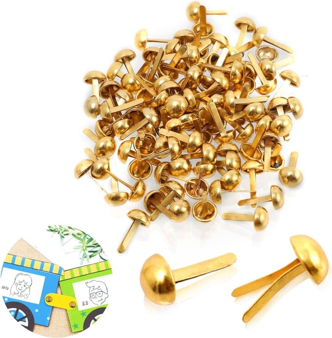 100 Stuks Sample Bag Clips - Ronde Hoofdclips voor School, Kantoor en DIY Scrapbooking