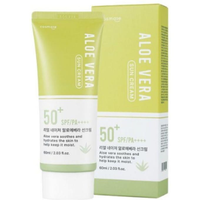 Cosmate Real Nature Aloë Vera Zonnecrème SPF50+ PA++++ 60ml beige