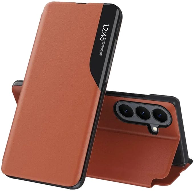 Hoesje geschikt voor Samsung Galaxy S26 Plus - Techsuit eFold Book Case - Oranje
