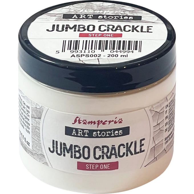 Stamperia Jumbo Crackle transparant - Step 1