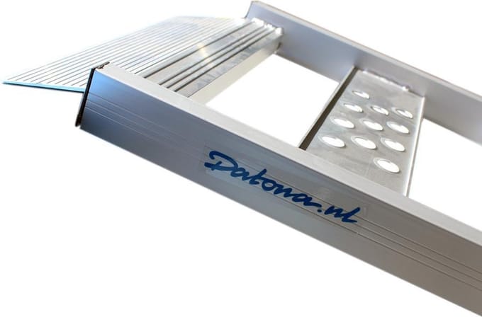Datona® - Aluminium oprijplaat inhaakbaar - 195 cm (2 stuks)