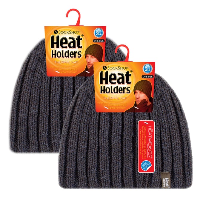 Dikke zachte wintergeribbelde herenmuts - 2 stuks