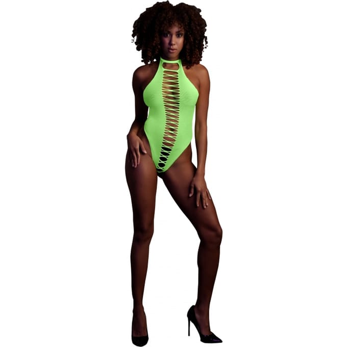 Glow in the Dark Hoog uitgesneden Body - Groen