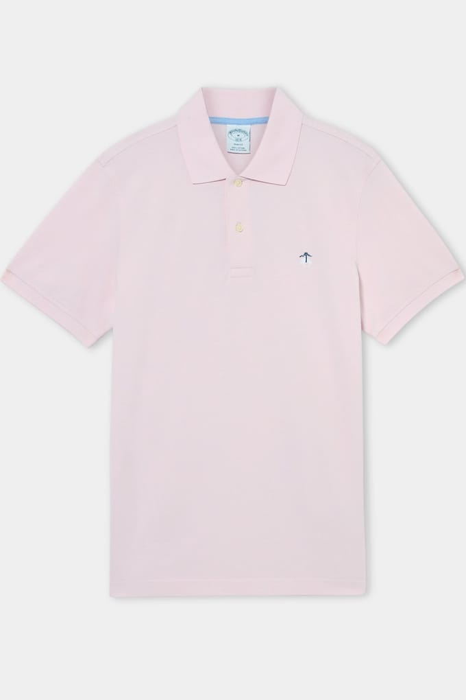 Brooks Brothers Solid Polo Light Pink Größe: M | Poloshirts Outlet | Herren | Rosa