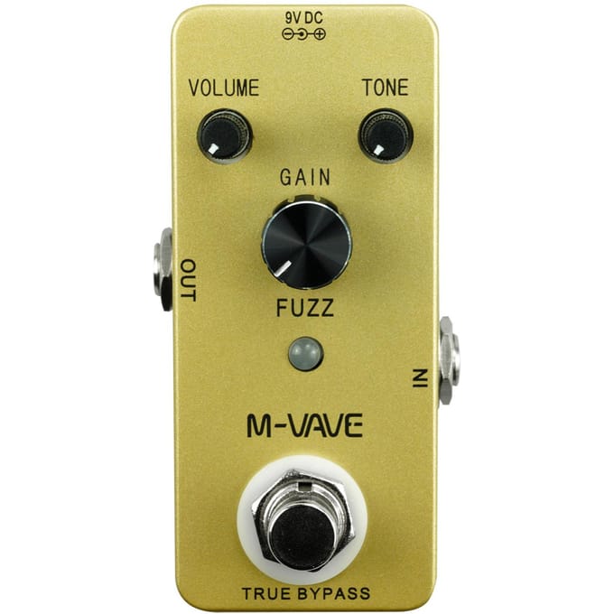 M-VAVE FUZZ Vintage Fuzz Gitaareffectpedaal Zinklegering Shell True Bypass beige