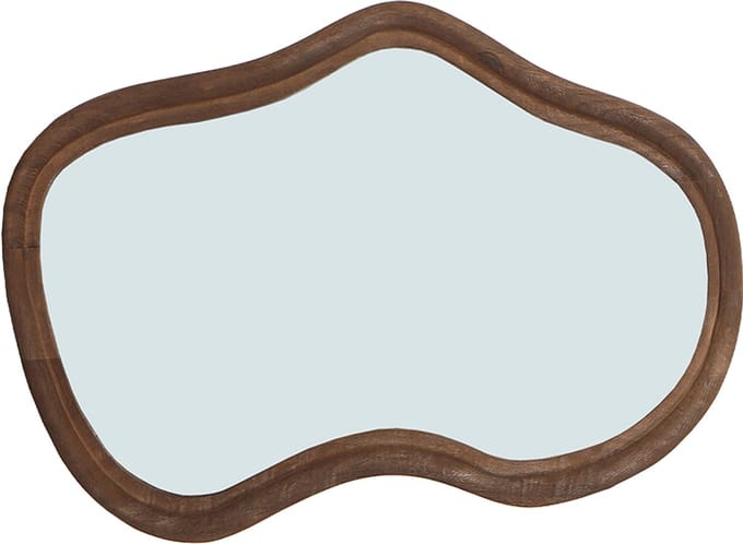 by Mooss - Spiegel - Old Brown - 80x50cm - Organisch - Vrolijk - Trendy - Hip - Uniek