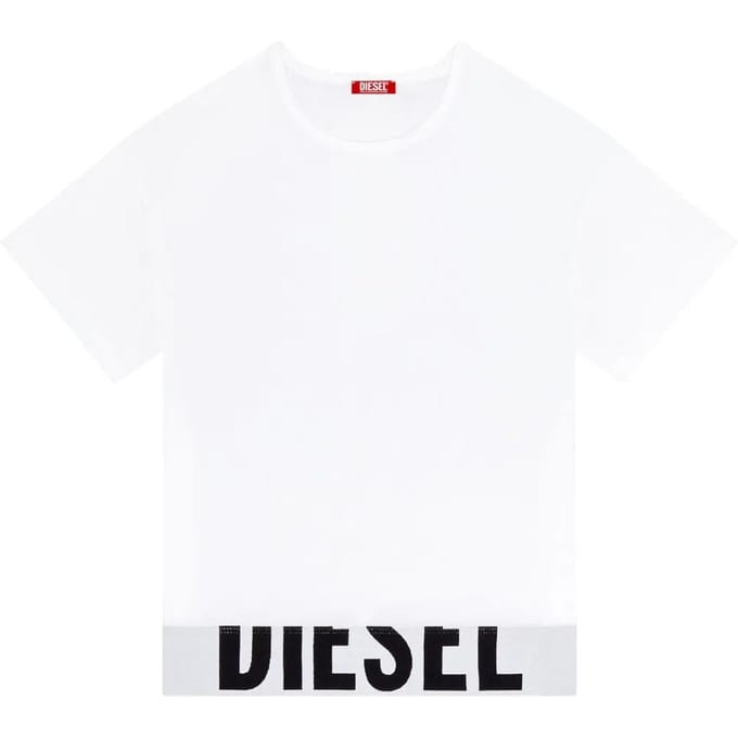 Diesel t-shirt band logo vrouw wit