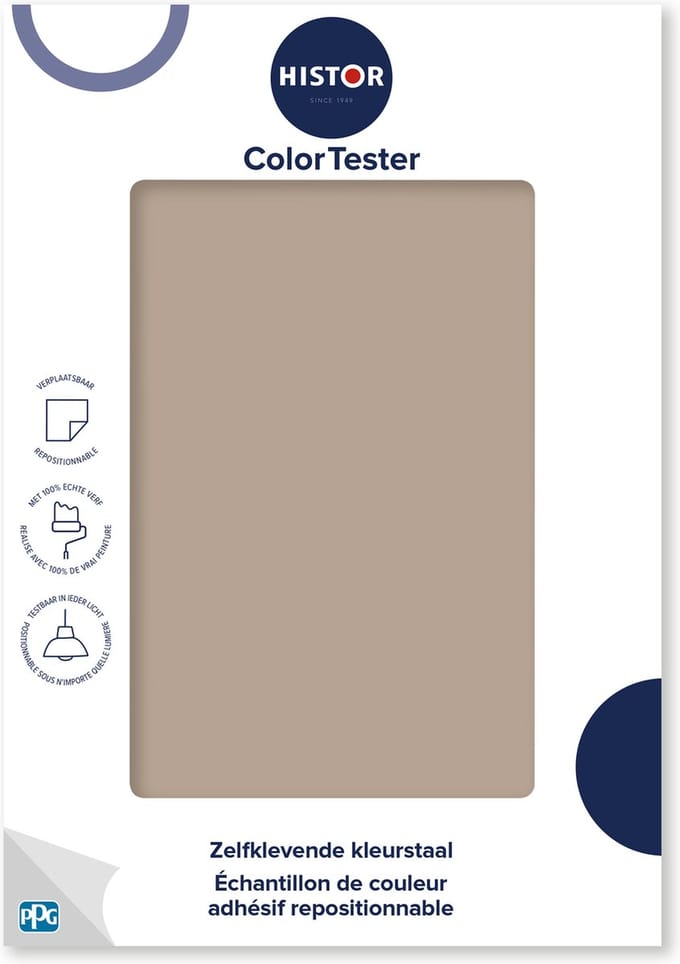 Histor Kleurtester Mat - Dekkend - Makkelijk te Verwijderen - Kleurecht - In The Saddle - Beige