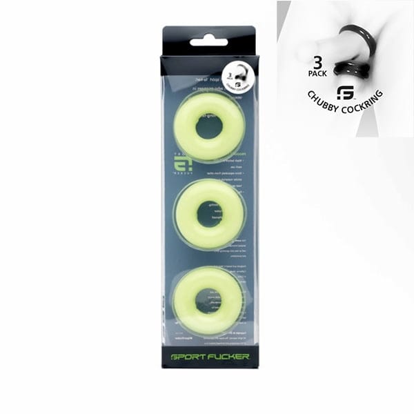 Sport Fucker - Chubby Cockring set - Glow in the Dark