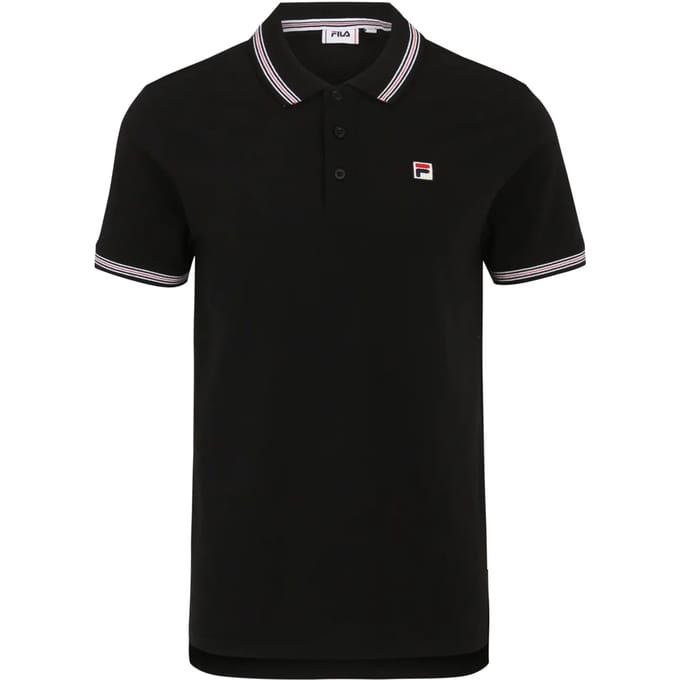 Fila Poloshirt Heren - Zwart - Katoen - Maat L
