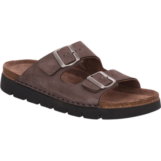 Rohde 6703 71 Slippers Bruin Nubuck Heren - Bruin - 43