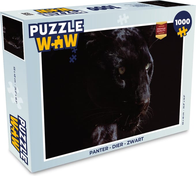 Puzzel Panter - Dier - Zwart - Legpuzzel - Puzzel 1000 stukjes volwassenen