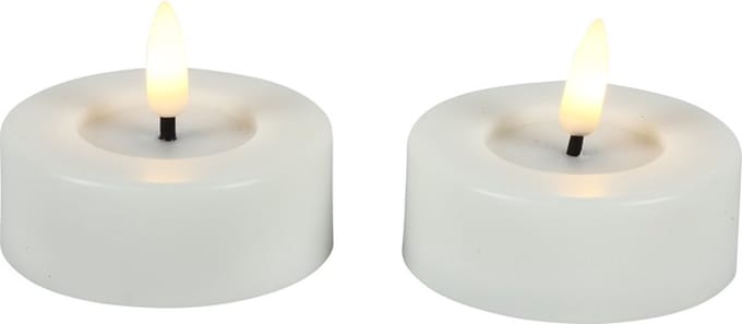 Countryfield Maxi theelicht waxinelichtje Ø6,7CM LED ro Lyonie s2 wit-L6,7B6,7H5,5CM