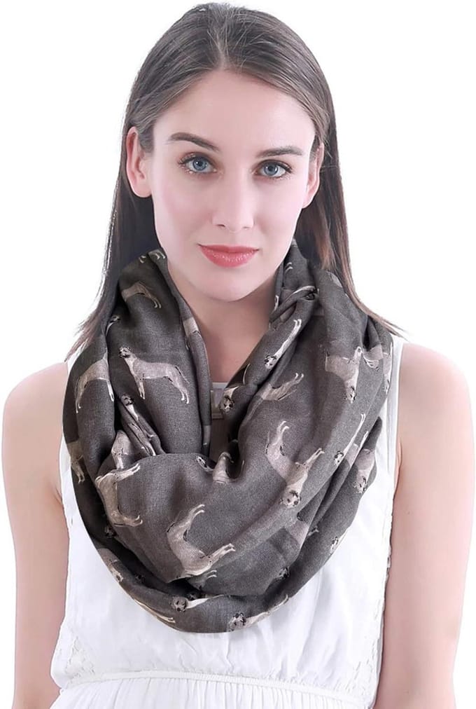 Dames Sjaal - Halsdoek - Honden Liefhebbers - Zacht Polyester - 90 X 180 cm - Print