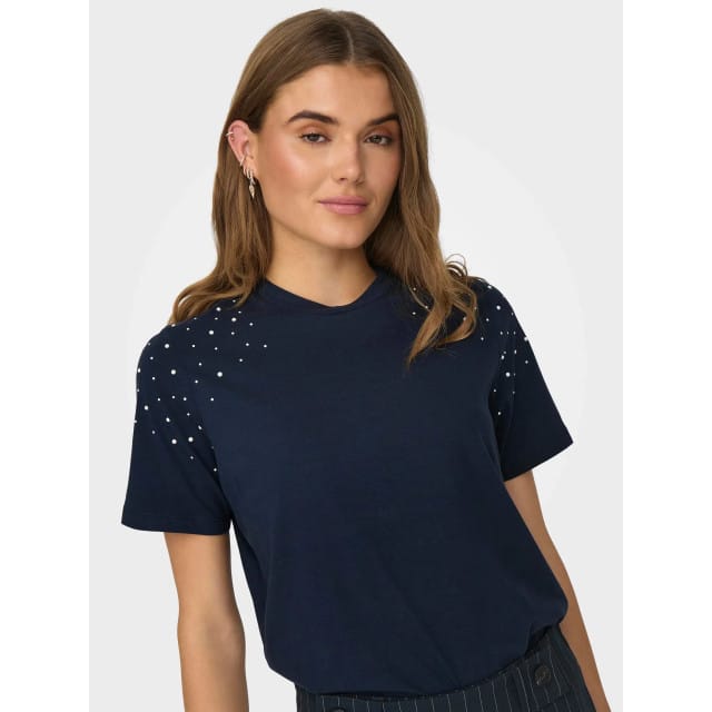 JDY - JDYMOLLY S/S PEARL TOP JRS - Dames - Blouses