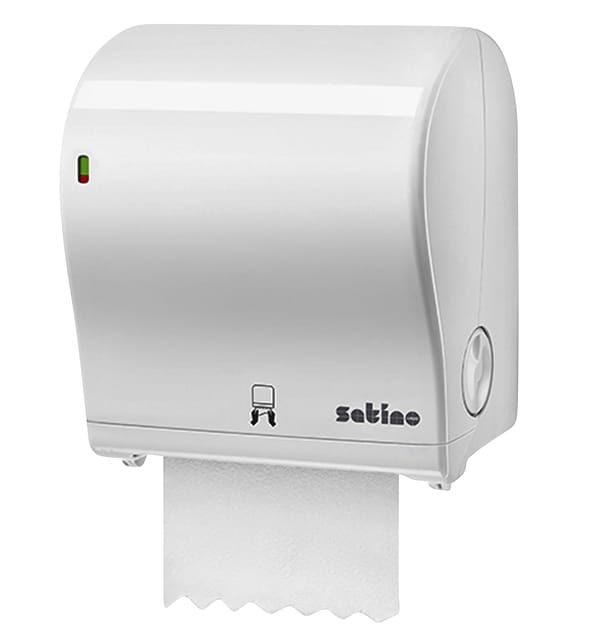Handdoekroldispenser Satino PT1 manueel medium wit 331520
