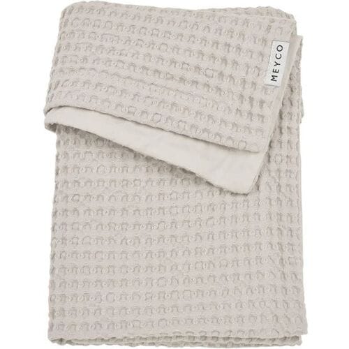 Meyco ledikantdeken wafel Lightgrey unisex
