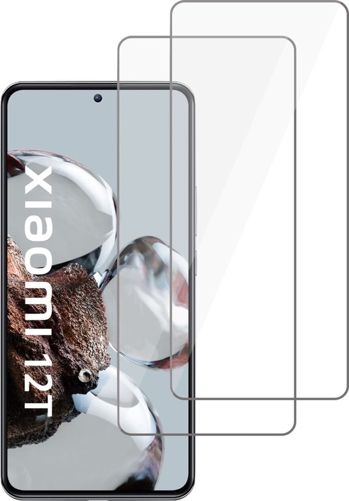2x Geschikt voor Xiaomi 12T Screenprotector - Geschikt voor Xiaomi 12T Beschermglas Screen Protector 9H Glas