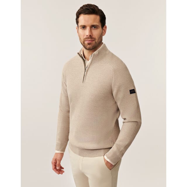 Cavallaro Sagio Half Zip Pullover Pullovers Creme 118255007