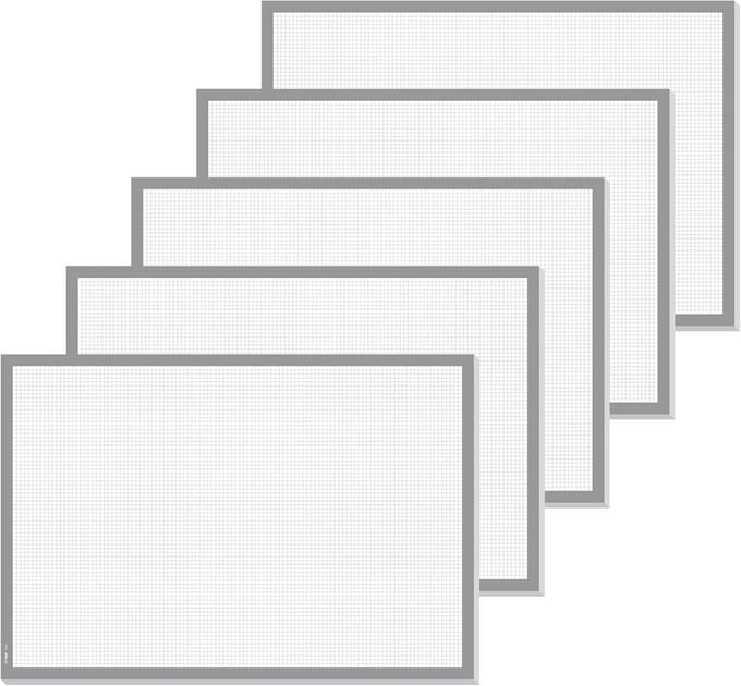 Grote Papieren Bureauonderlegger Afscheurbaar A2 Notitieblok Grijs 5 Stuks