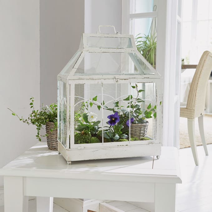 LOBERON Lantaarn Couriar antiekwit/helder