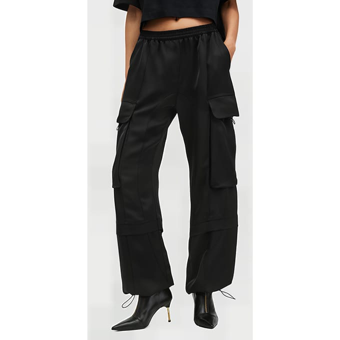 AllSaints Barbara Trouser Black Taglia: 8 | Pantaloni cargo Outlet | Donna | Nero