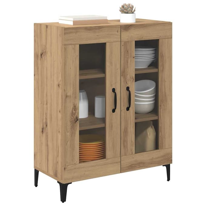 vidaXL - Dressoir - Artisan - Eiken - 69,5 - x - 34 - x - 90 - cm