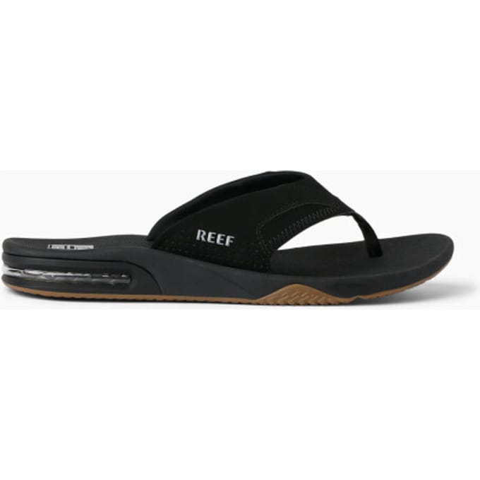 Reef Fanningblack/Silver Heren Slippers - Zwart/Zilver - Maat 44