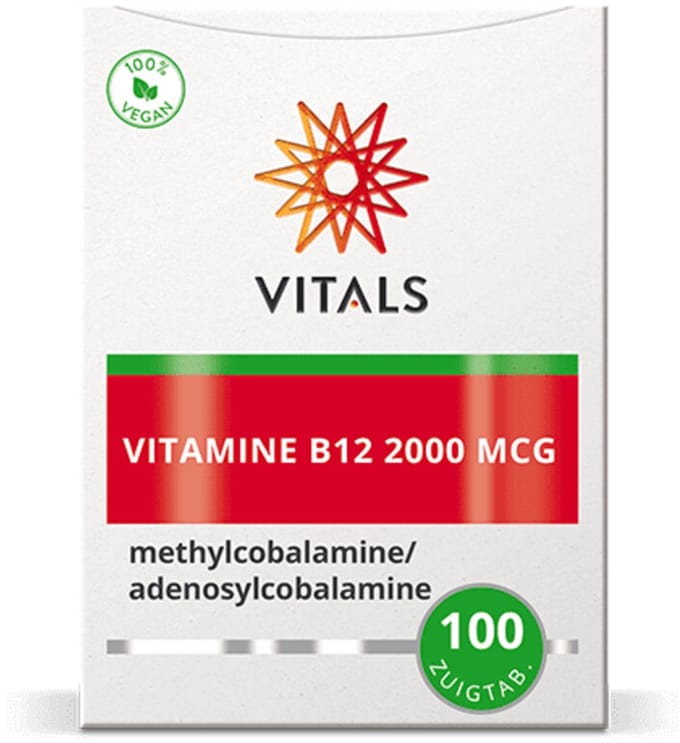 Vitals - Vitamine B12 2000mcg - 2 x 100 zuigtabletten - Voordeelverpakking