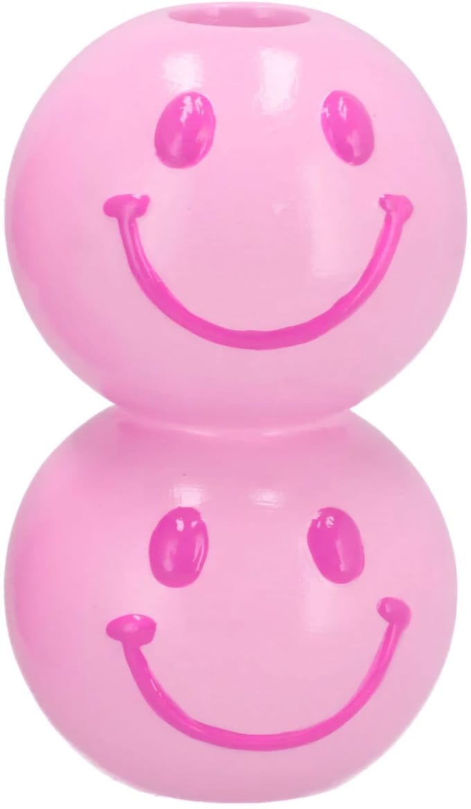 Smiley pink mix candle bulb 7x7x6cm