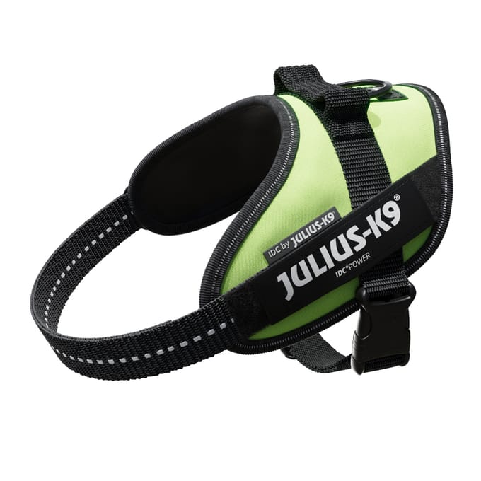 Julius-K9 IDC®-Powertuigje - Neon groen - Grootte S: borstomvang 49 - 67 cm